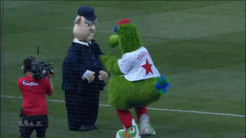 Phanatic Undresses Pig Mascot GIF