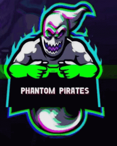 Phantom Pirates Gaming Logo Ghost Playing Video Game
