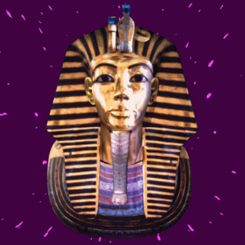Pharaoh's Head Statue Purple Background