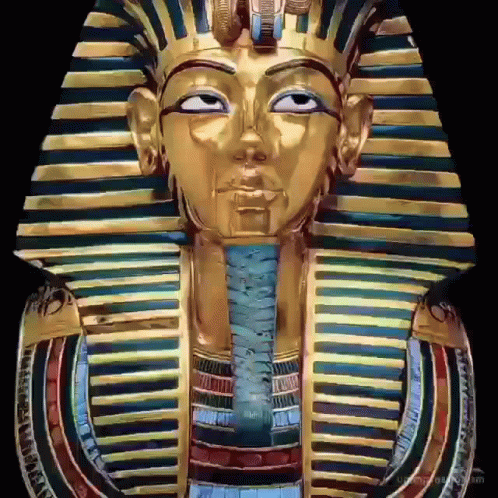 Pharaoh Statue With Blue Hose