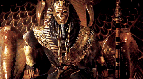 Pharaoh Statue With Mask and Crown