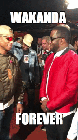 Pharell And Diddy Black Panther GIF