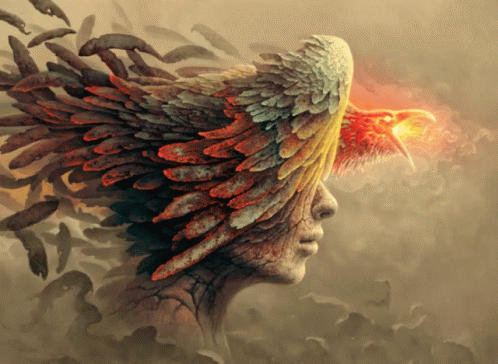 Phenomenal Phoenix Force Digital Art GIF