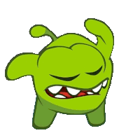 Phew Om Nom Sticker GIF