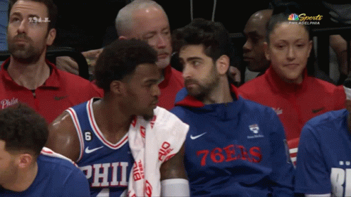Philadelphia 76ers Player Sitting in Stands