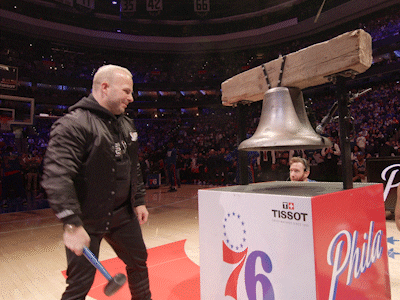 Philadelphia 76ers Striking Bell GIF