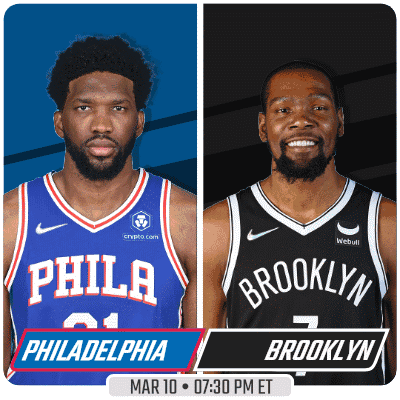 Philadelphia And Brooklyn Are Playing A Game On Mar 10 At 7:30 Pm Et GIF