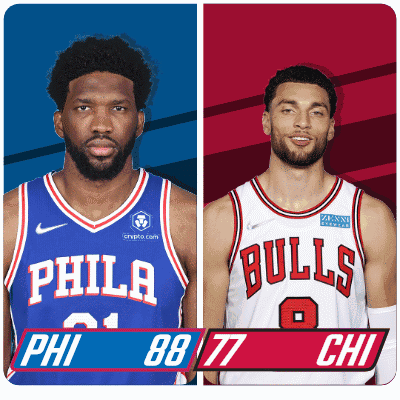 Philadelphia and Chicago Bulls Basketball Players