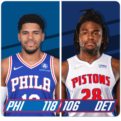 Philadelphia And Pistons Basketball Players GIF