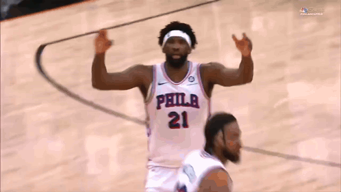 Philadelphia Basketball Player Celebrating