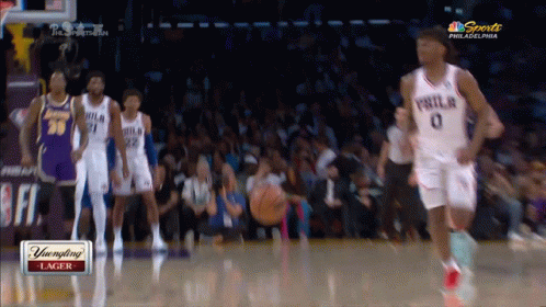 Philadelphia Basketball Player Dribbling GIF