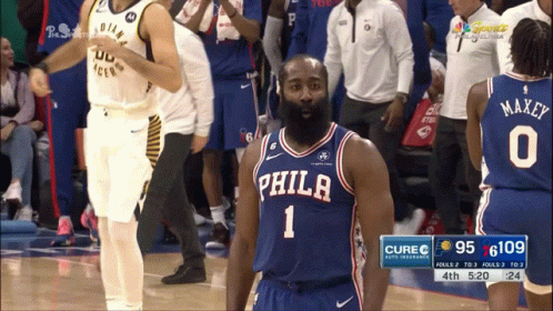 Philadelphia Basketball Player on Court