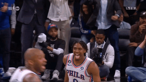 Philadelphia Basketball Player Sitting GIF