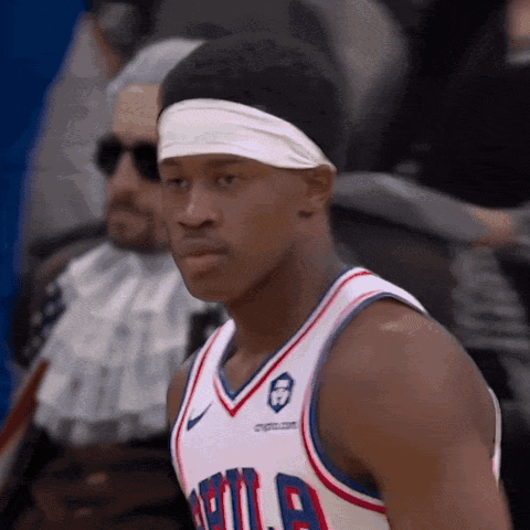 Philadelphia Basketball Player Wearing Headband GIF
