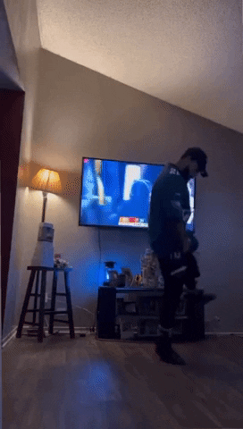 Philadelphia Eagles Fan Imitating An Eagle GIF