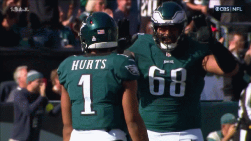 Philadelphia Eagles Jordan Mailata Bow GIF
