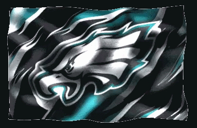 Philadelphia Eagles Logo on Black Background