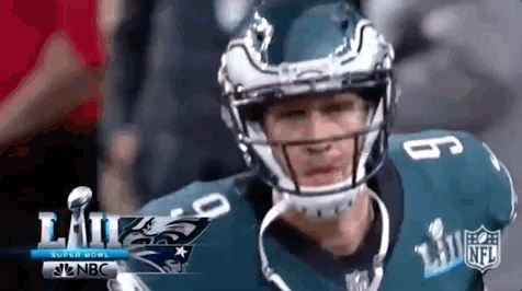 Philadelphia Eagles Nick Foles Dashing Closeup GIF