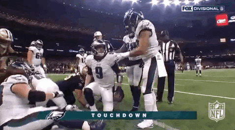 Philadelphia Eagles Nick Foles Getting Lifted GIF