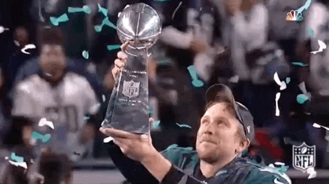 Philadelphia Eagles Nick Foles Lifting Trophy GIF
