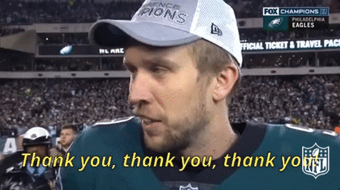 Philadelphia Eagles Nick Foles Saying Thank You GIF