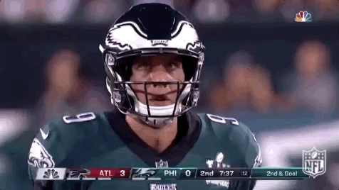 Philadelphia Eagles Nick Foles Sweaty Face GIF
