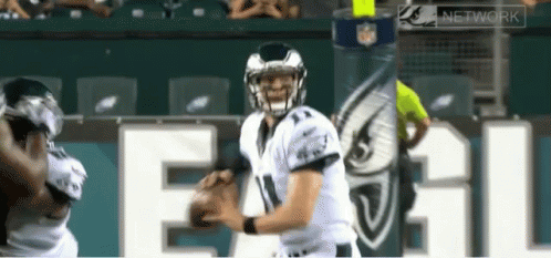 Philadelphia Eagles Player Throwing Pass