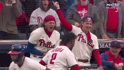 Philadelphia Phillies Celebrating Win