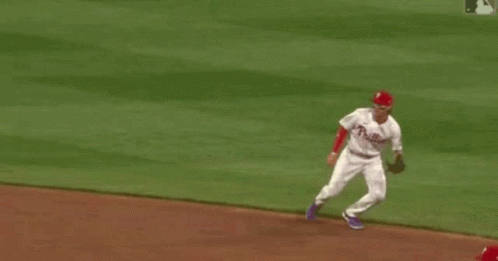 Phillies Baseball Player Catching Ball