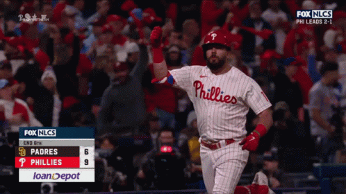 Phillies Baseball Player Celebrating Home Run