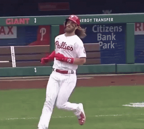 Phillies Baseball Player Running Home