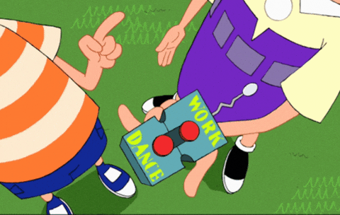 Phineas And Ferb Press Drive GIF