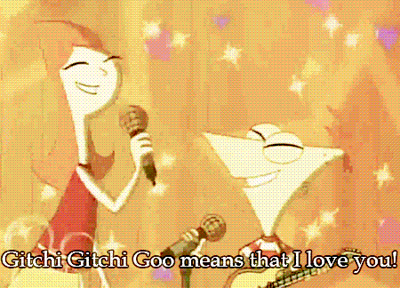 Phineas And Ferb Singing Gitchi Gitchi GIF