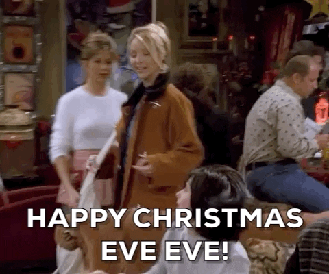 Phoebe Buffay Friends Happy Christmas Eve GIF