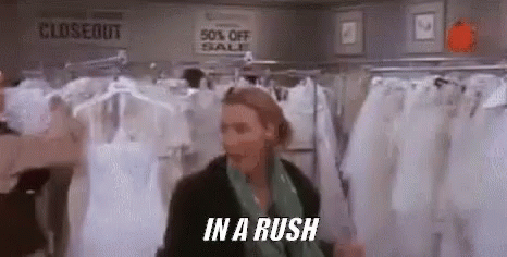 Phoebe Running In A Rush GIF