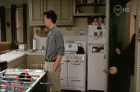Phoebe Running Joey Chandler Hug GIF