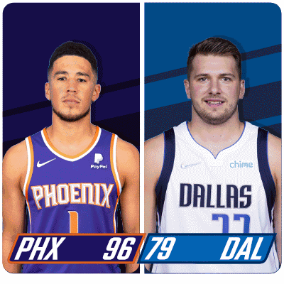Phoenix And Dallas Basketball Players GIF