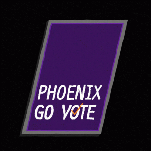 Phoenix Go Vote Sign Next to Envelope