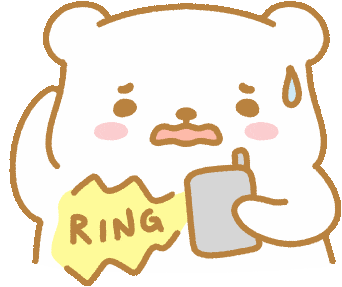 Phone Ringing Bear Sticker GIF