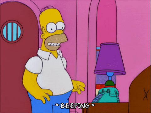 Phone Ringing Calling Homer Simpson GIF