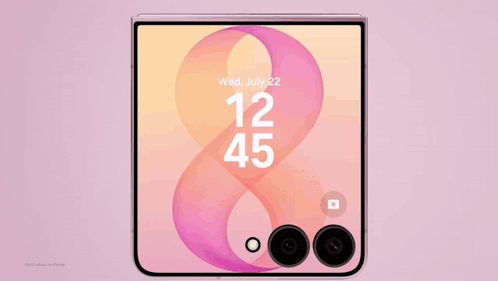 Phone Showing 12:45 on Pink Background With Apps
