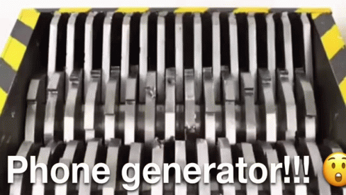 Phone Shredder With Phone Generator Text