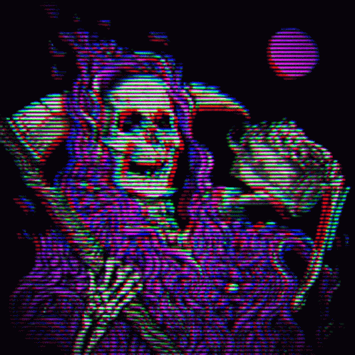 Phonk Glitching Skull Death GIF