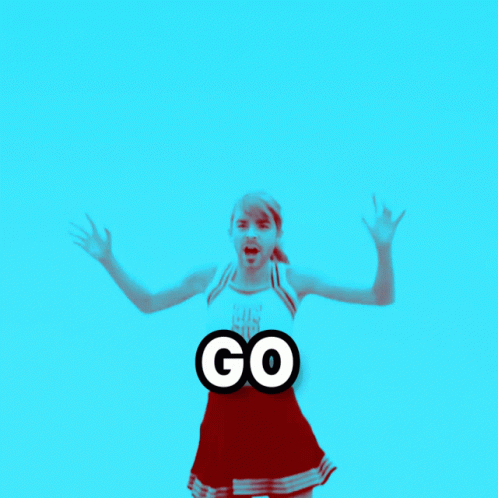 Phrasing Cheerleader Jump GIF