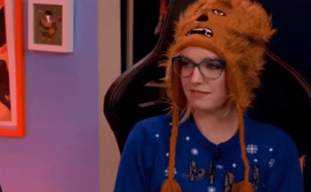 Phrasing Streamer On Her Desk GIF