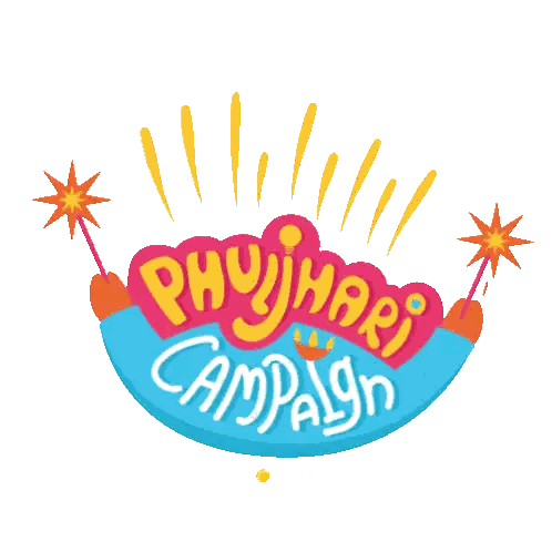 Phujhari Campaign Logo with Fireworks
