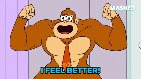 Physically Fit Monkey Is Feeling Better GIF