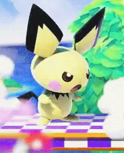 Pichu Being Electrified By Its Power GIF