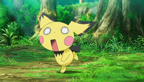 Pichu Feeling Dizzy And Falling To The Ground GIF