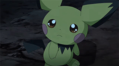 Pichu Showing Sad Expression GIF